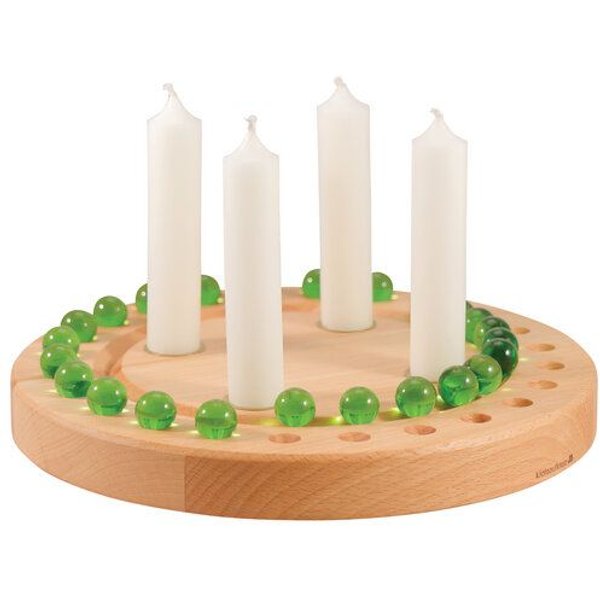 klotzaufklotz Adventskalender und Adventskranz für Stabkerzen