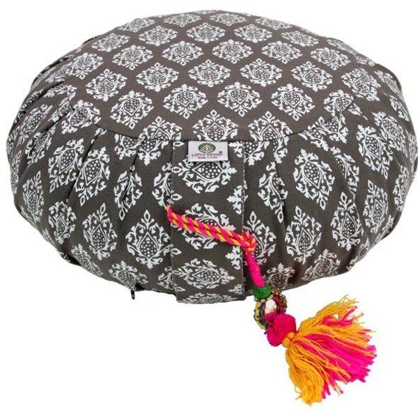 Meditationskissen RAJA-ZAFU Lotus Design® - Bio-Buchweizenschalen