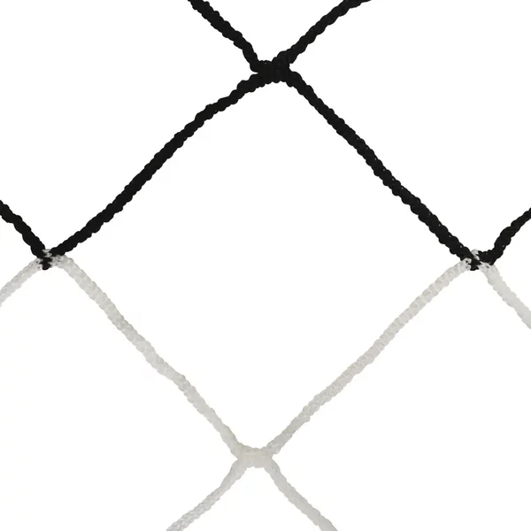 Coppia Di Reti Da Calcio A 11 Europee Bicolore Pp Intrecciato 4Mm Semplice Maglia 120 Nido D'ape Sporti-image