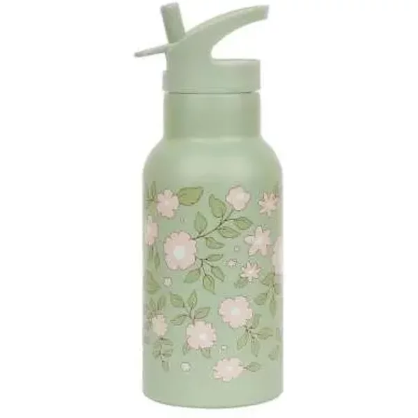 Gourde Isotherme A Little Lovely Company Fleurs Vertes-image
