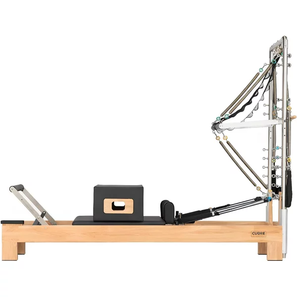 Reformer Pilates Con Tour In Legno Robusto E Completo Cuore Pilates-image