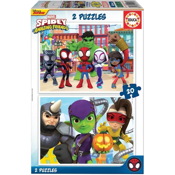 Puzzle De 2 X 20 PièCes Educa Spidey-image