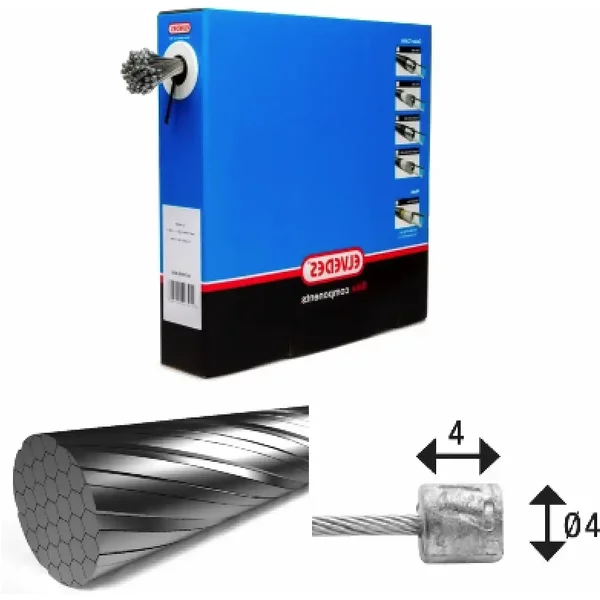 CâBles De Transmission 49 Fils Inox Slick Ø1,1Mm TêTe N Ø4,5X4,5 Elvedes (X50)-image