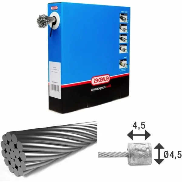 CâBles De Transmission 1X19 Fils Inox Ø1,1Mm Avec TêTe N Ø4,5X4 Elvedes (X100)-image