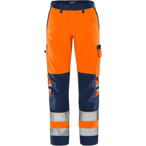 Women's Class 2 High-Visibility Work Trousers Fristads Green 2642 GPLU
