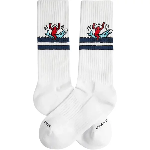 Chaussettes Jimmy Lion Athletic Keith Haring Dolphin-image