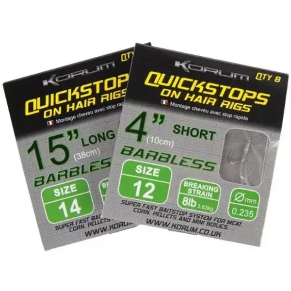 Quickstop hair leader Korum 10cm (x8)