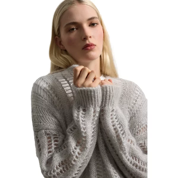 Pull En MéLange De Mohair Femme Stefanel-image