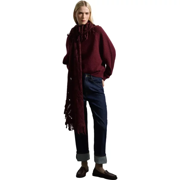 Pull Col Roulé En MéLange De Laine Femme Stefanel Oversized Fit-image