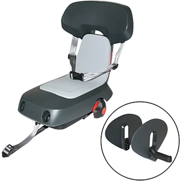 Porte-bébé siège arrière à fixer sur porte bagage fixation étau coussin gris clair Polisport Guppy 6 ans - 35 kgs Homologué