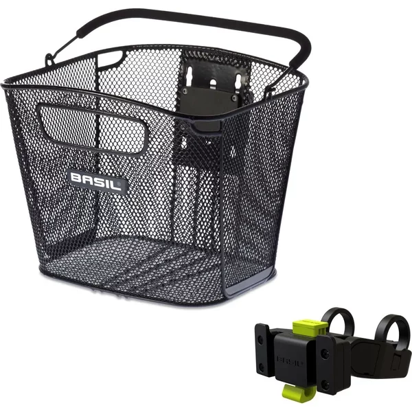 Panier VéLo Avant Acier Nid Abeille Vendu Avec Fixation Klickfix SpéCial Vae - E-Bike Basil Bold-image