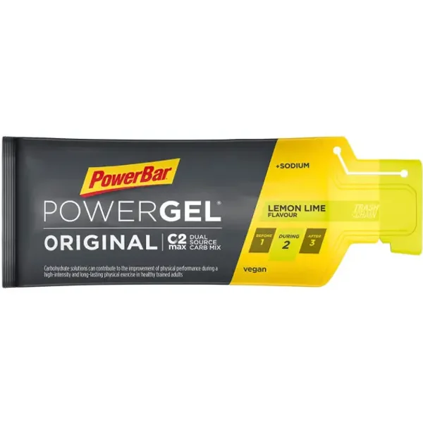 Gel PowerBar PowerGel 41gr Mixed : Strawberry-Banana-Green Apple-Lemon-Lime-Red Fruit Punch (X4)