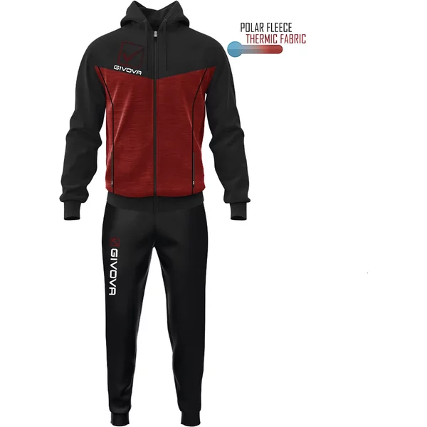Kinder Fleece-Kapuzen-Trainingsanzug Givova Visa