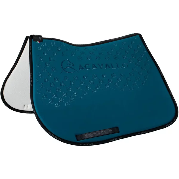 Tapis De Selle Pour Cheval Avec Coussin En Dessous En Fibre Bamboo Acavallo Lycra Gel Grip-image