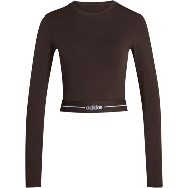 T-Shirt, langarm, crop, Damen adidas Hyperglam