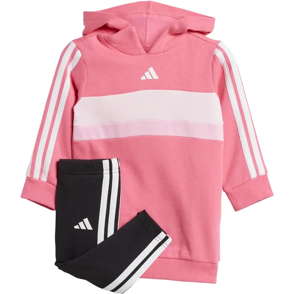 Kapuzenpullover- und Leggings-Set für Mädchen adidas Essentials Tiberio 3-Stripes Fleece