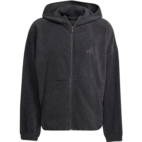 Full Zip Sweatshirt Adidas Future Icons Logo Low Pile-image