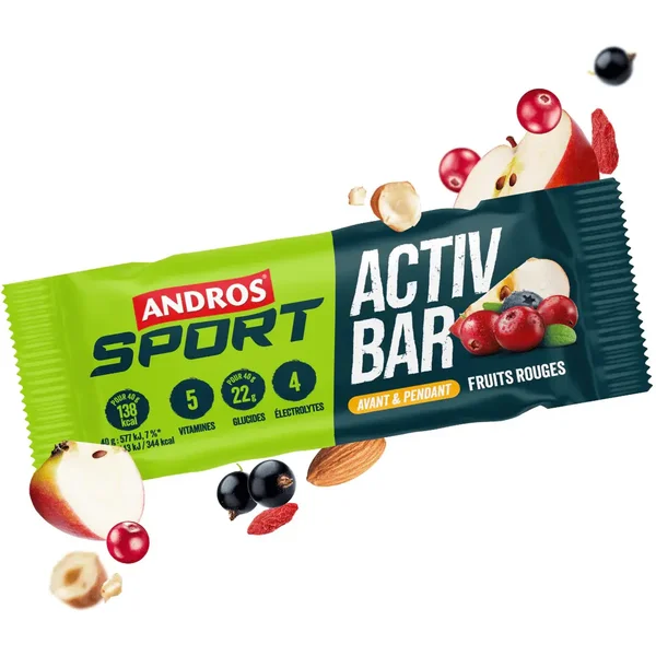Nutrition Bar Andros Sport Activ Fruits Rouges