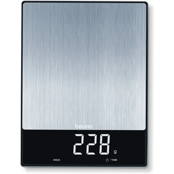 Beurer KS 34 Stainless Steel Keukenweegschaal Digitaal Weegbereik (max.)=15 kg RVS 200 x 263 x 20