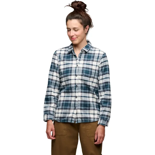 Langarmhemd aus Flanell für Damen Black Diamond Project