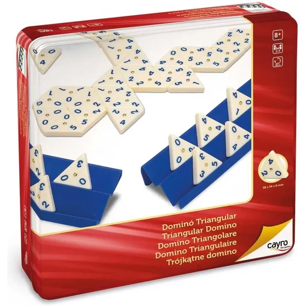 Jeux De SociéTé Dominos Triangulaire En Bois MéTal Cayro-image