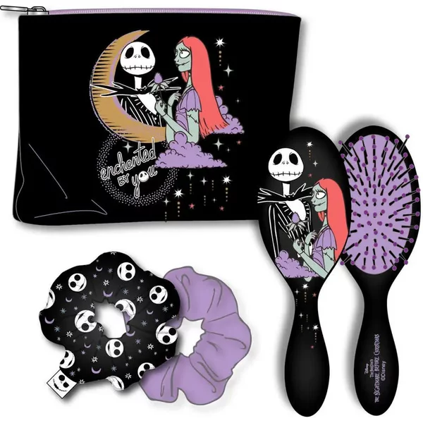 Brosse à Cheveux Avec Trousse Fille Cerda Disney Nightmare Before Christmas Jack & Sally-image