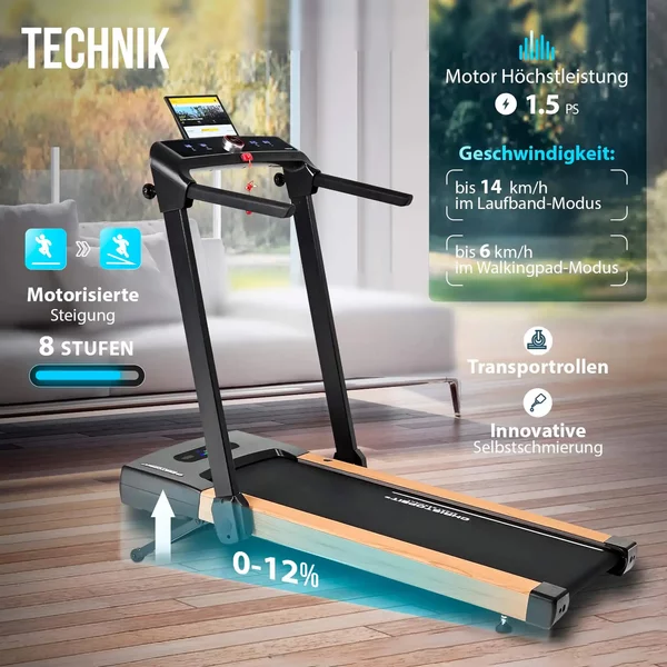 Tapis Da Corsa 2 In 1 Con Regolazione Motorizzata Christopeit S-image