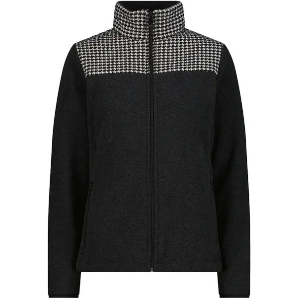 Damesfleece CMP Houndstooth-Print