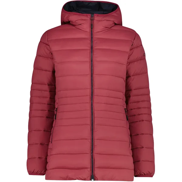 Women's long zip-up hooded Sorona Aura puffer jacket CMP