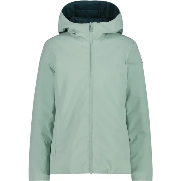 Chaqueta impermeable con capucha reversible con cremallera para mujer CMP