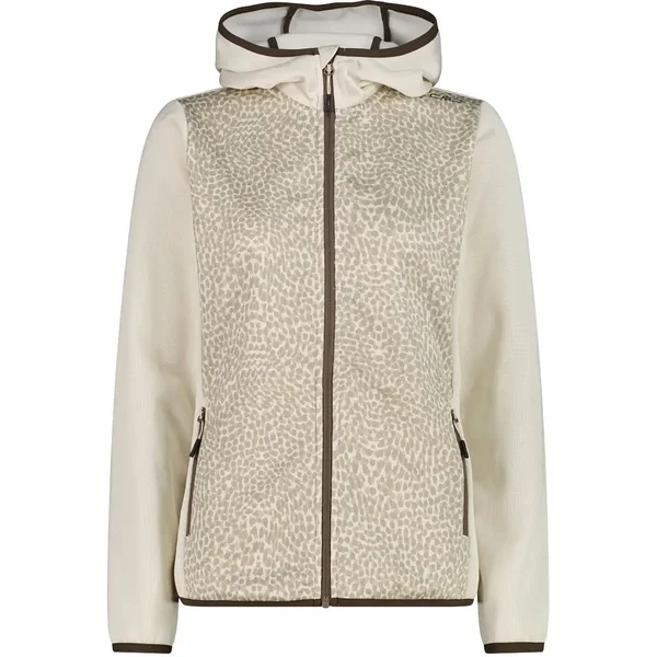 Leopard Print Hooded Fleece Women CMP Knit Tech