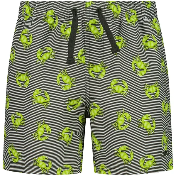 Short da bagno a righe con motivo granchio bambino CMP