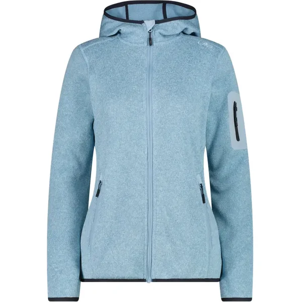 Polaire à capuche épaisse en maille chinée femme CMP Knit-Tech