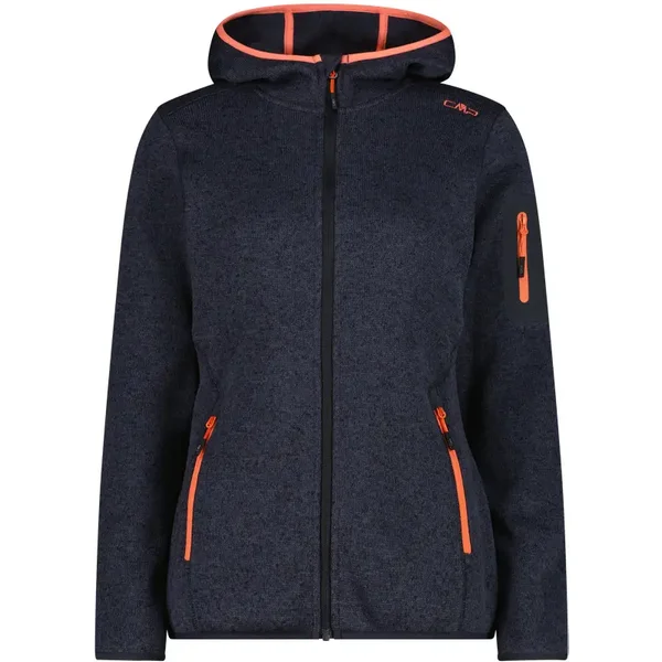 Polaire à capuche épaisse en maille chinée femme CMP Knit-Tech