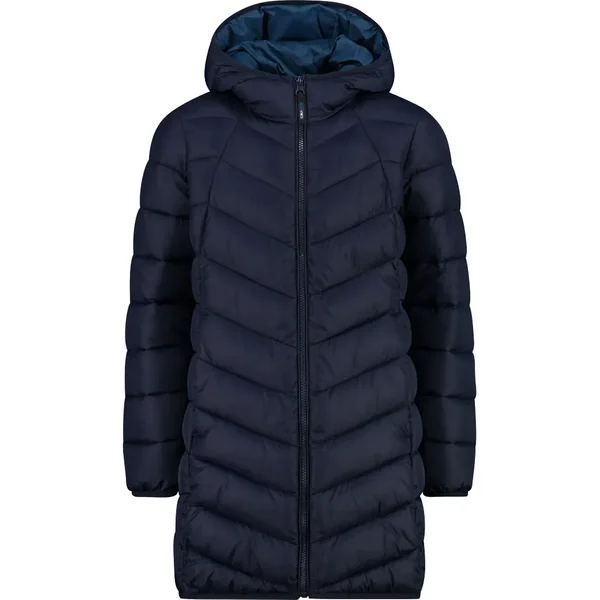 Long hooded puffer jacket for girls CMP