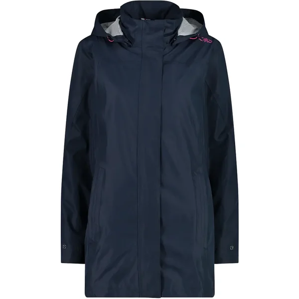 Damen wasserdichte Regenjacke mit Druckknöpfen und Kapuze CMP
