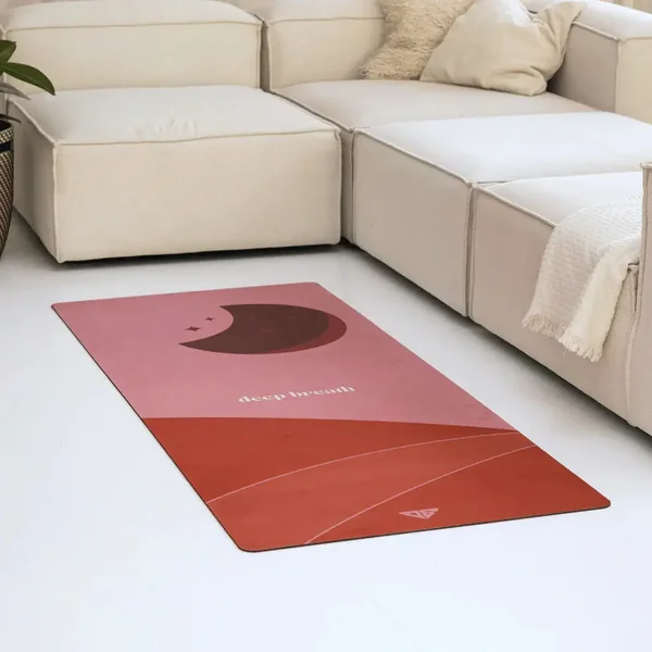 Tappetini da yoga Deep Breath Red Moon