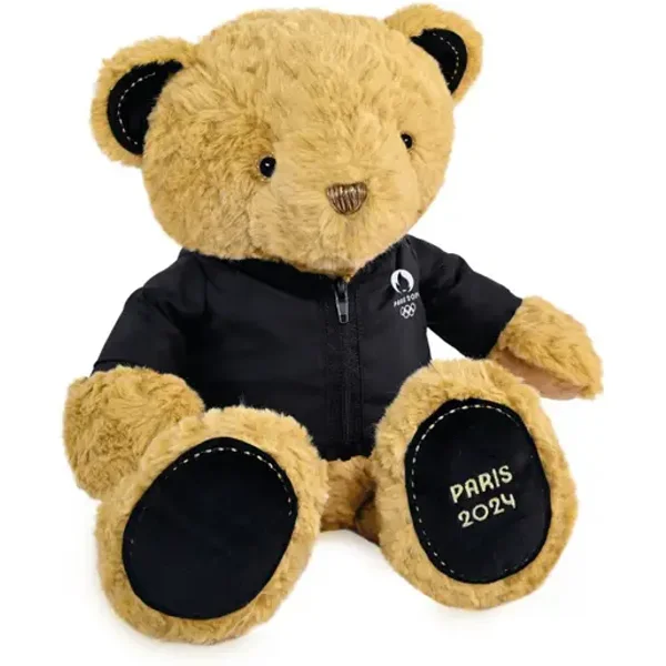 Peluche ours avec veste Paris 2024 Premium 37 cm