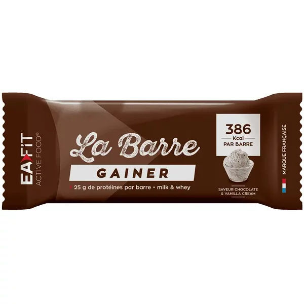 Barre de nutrition gainer chocolate vanilla cream EA Fit