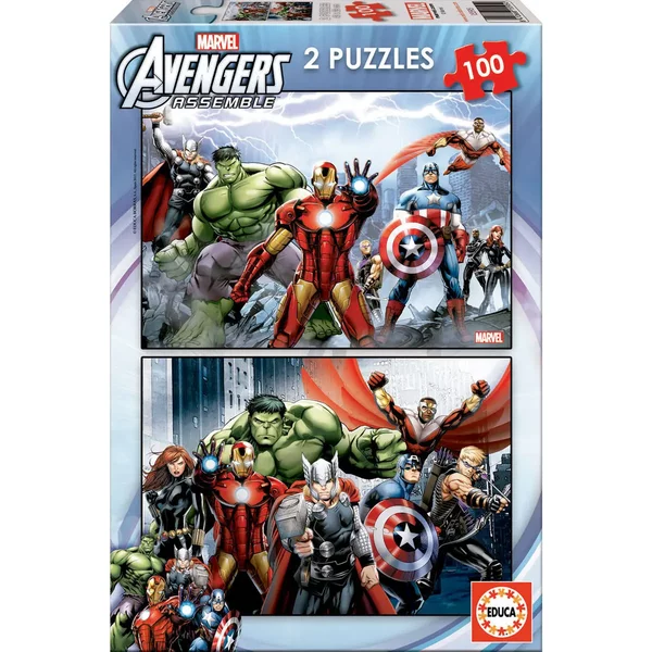 Puzzle De 2X100 PièCes Educa Borras Marvel Avengers-image