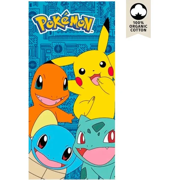 Toalla de playa de algodón Educa Borras Pokémon