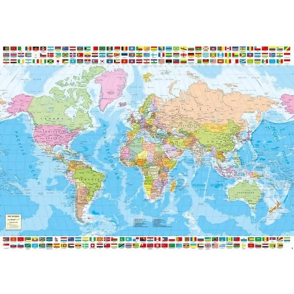 Puzzle Mit 1500 Teilen Educa Mapamundi PolíTico-image