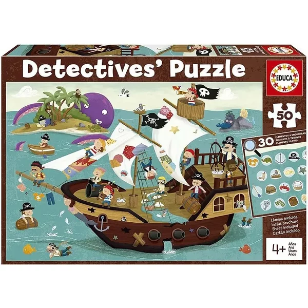 Puzzle De 50 PièCes Educa Detectives Piratas-image