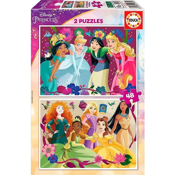 2X48 Teile Doppelt Puzzle Educa Disney Princesse-image