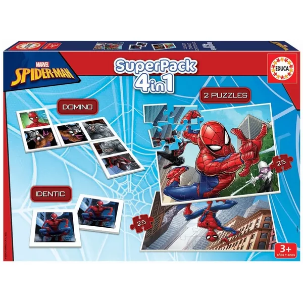 Puzzle Super Pack 4 En 1 Educa Spiderman-image