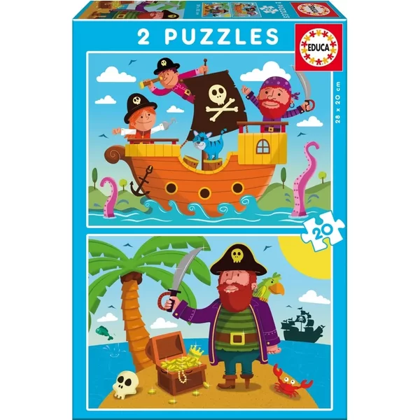Puzzle De 2 X 20 PièCes Educa Piratas-image