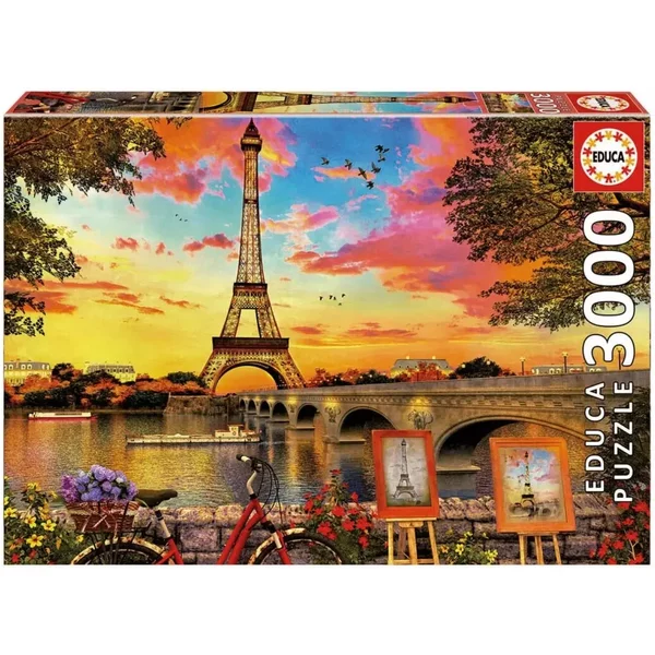 3000 Teile Puzzle Educa ParíS Puesta Sol-image