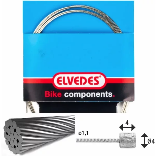 CâBle De Transmission 1X19 Fils Inox Ø1,1Mm Avec TêTe N Ø4X4 Elvedes-image