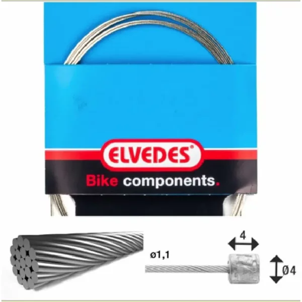 CâBle De Transmission 1X19 Fils Inox Ø1,1Mm Avec TêTe Ø4X4 Elvedes-image