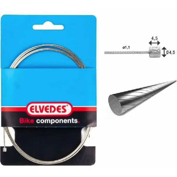CâBle De Transmission 1X19 Fils Inox Slick Ø1,1Mm TêTe N Ø4,5X4,5 Elvedes-image